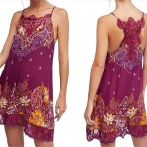 Free people who’s sorry now lace slip dress size XS